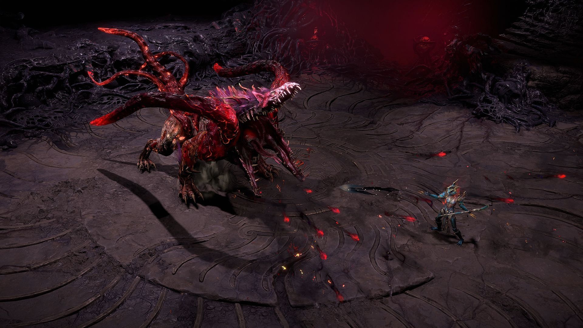 Beware of the tendrils on the Harbinger of Hatred; they can easily deal massive amounts of damage to you (Image via Blizzard Entertainment)